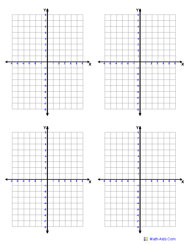 Four Quadrant Graph Paper