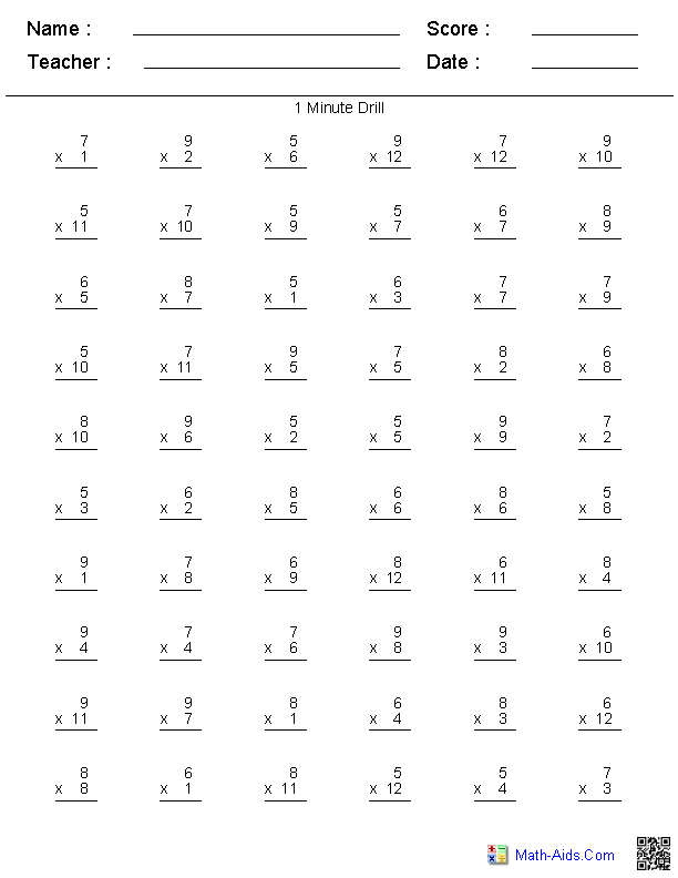 Multiplication Advanced Times Tables Multiplication Worksheets