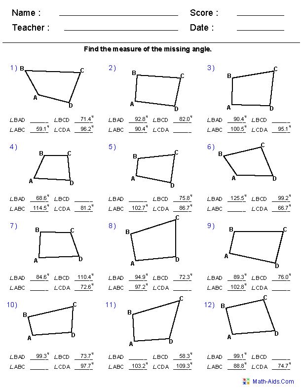 Angles homework ks3