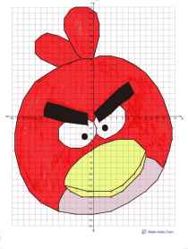 Red Bird Graphing Puzzle Worksheet