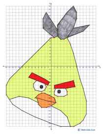 Yellow Bird Graphing Puzzle Worksheet