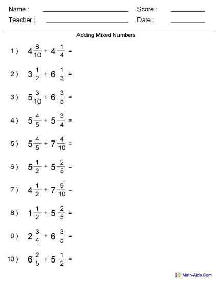 Reduce Fractions Worksheet