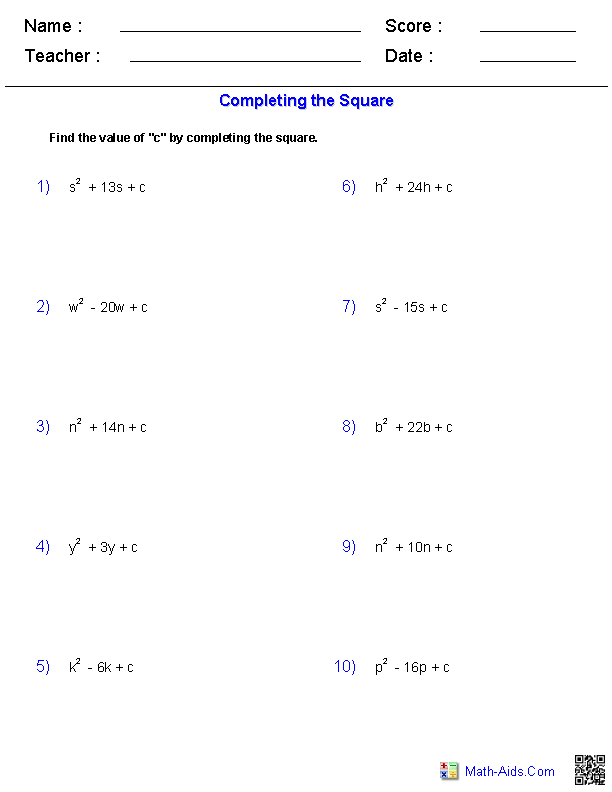 Square Root Curve Grading Chart