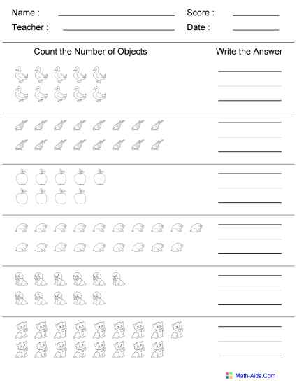 kindergarten worksheets: