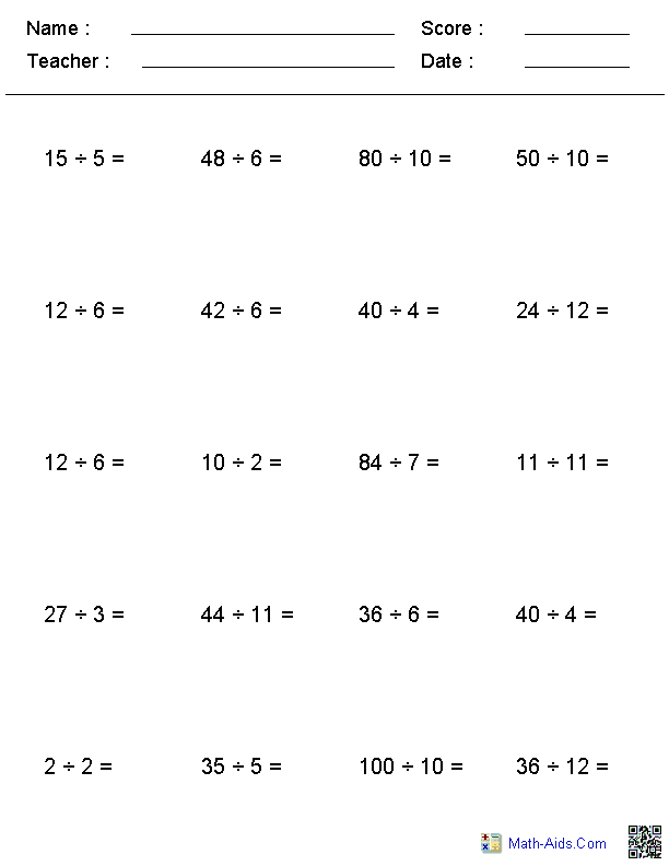 Division Worksheets  number for sums missing Teachers   Worksheets worksheets ks2 Division Printable