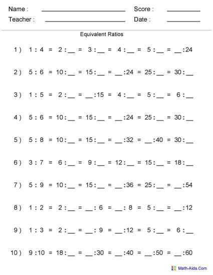 Worksheet Mole Ratio Worksheet ratio worksheets worksheets