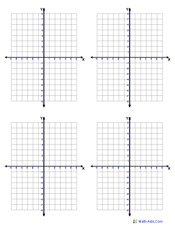 Free Printable Four Quadrant Graph Paper Free Printable Four Quadrant Graph Paper