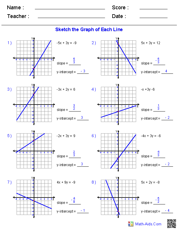 linear Algebra Functions Worksheets worksheets Linear  Worksheets  inequalities algebra Pre