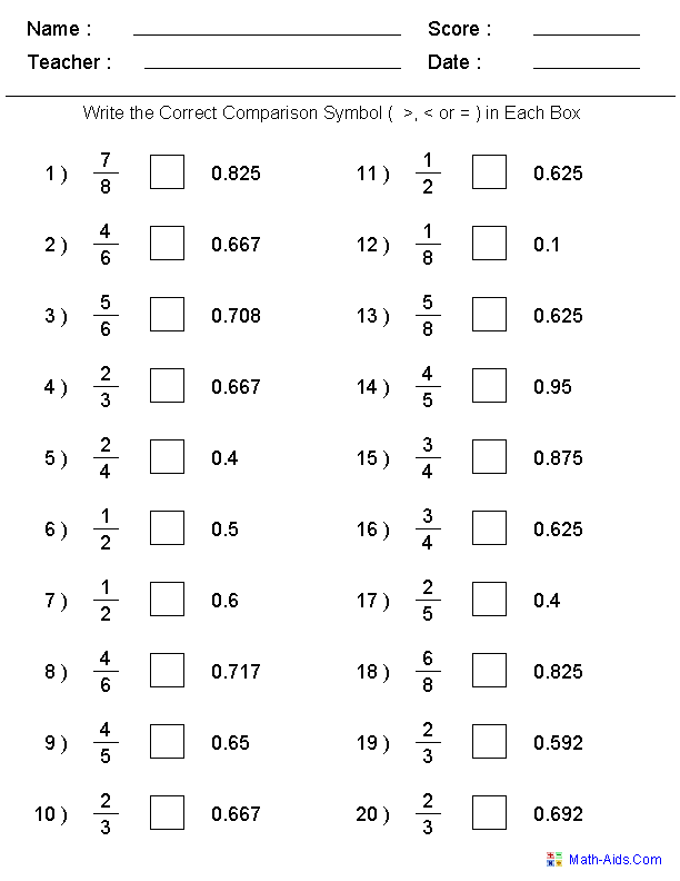 Math-Fractions, Decimals, Percents .. $3 Fraction to Decimal Conversion Match- Up Game - These fraction models and. Multiplying Fractions Worksheets.