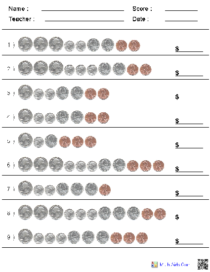 Coins Chart For Kindergarten