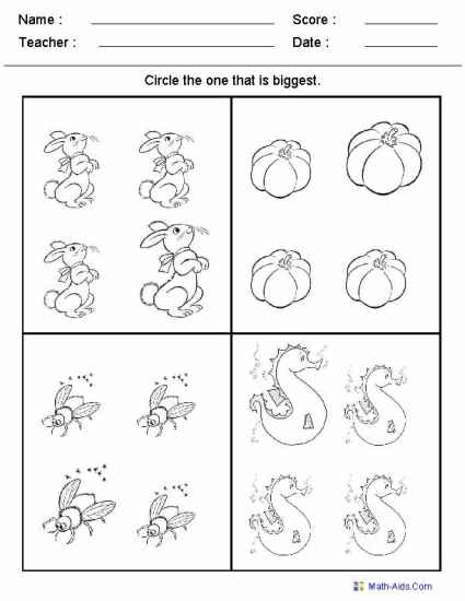 Kindergarten Worksheets