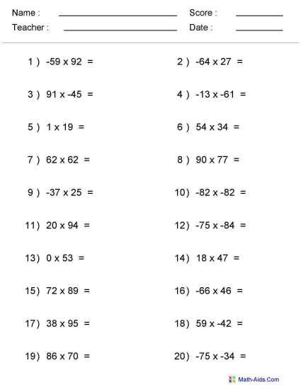 Worksheets Adding Subtracting Integers Worksheet adding subtracting integers worksheet delibertad delibertad