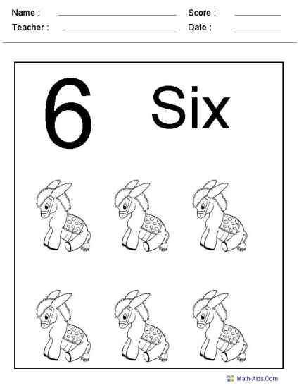Number Recognition Worksheets