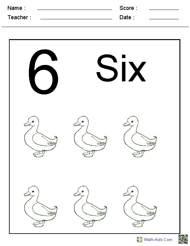 Number Recognition Worksheets