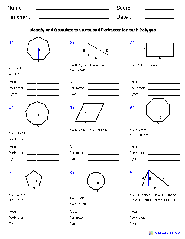 7th grade math homework angles perimeters