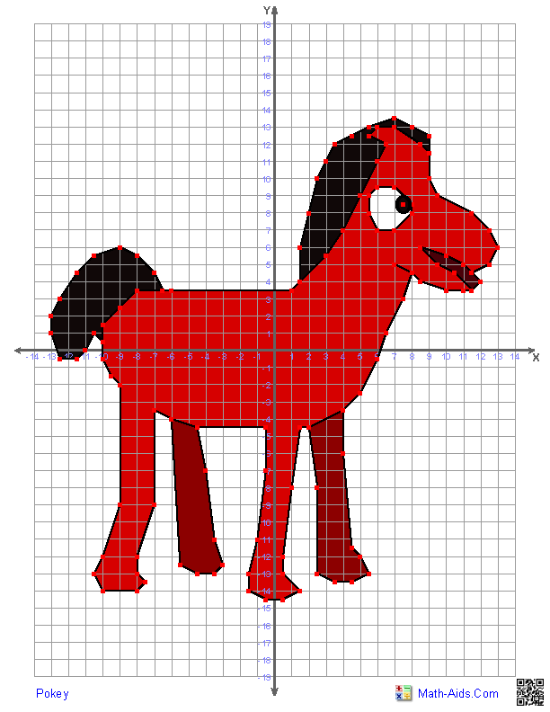 Graphing Worksheets | Four Quadrant Graphing Characters Worksheets