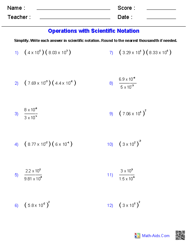 What are some scientific notation word problem examples?