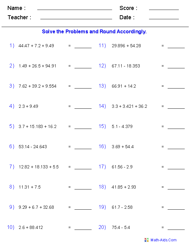 significant add subtract