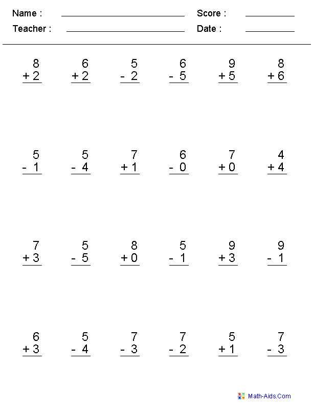 Mixed  Mixed Practice Worksheets Worksheets addition number Problems for   Problems missing first grade