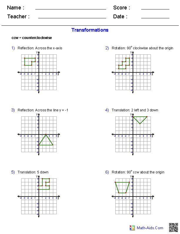 geometric-transformations-worksheet