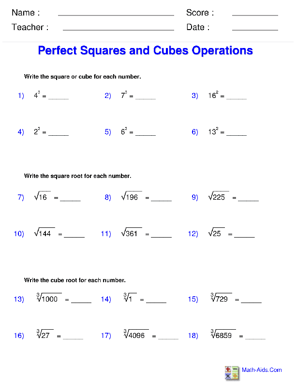 Scientfic Notation - Exponents and Roots