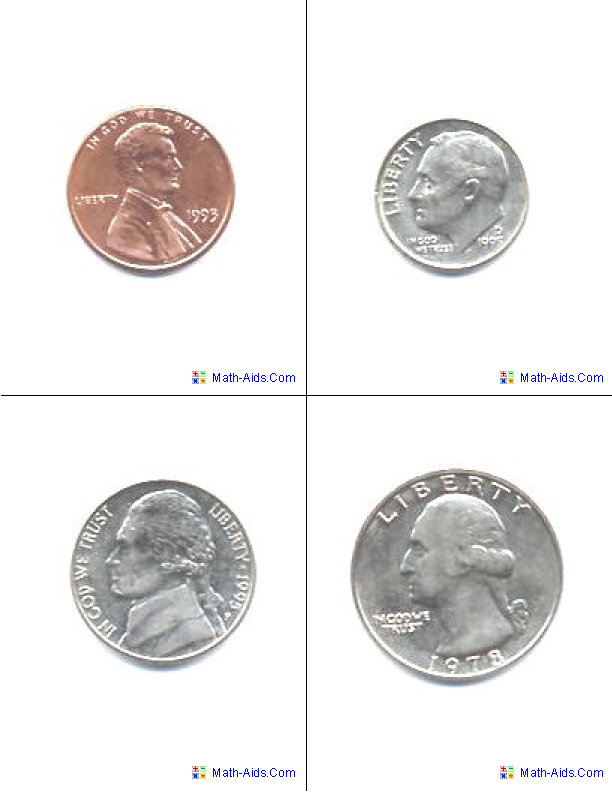 U.S.A. Coins Flash Cards