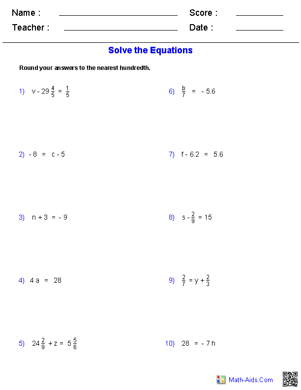 Math equations - Elementary Math - Steps, Examples & Questions