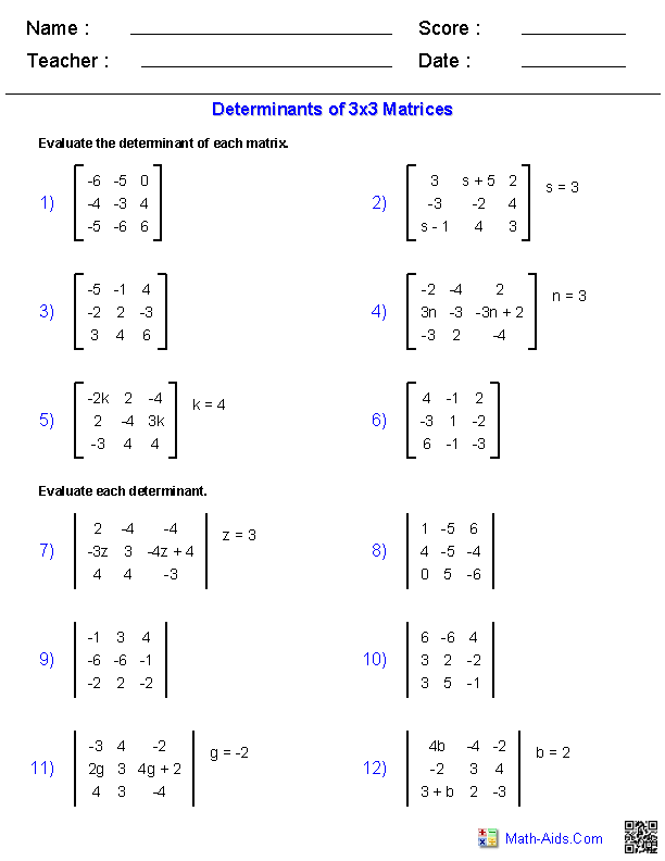 Algebra 2 Math Worksheets