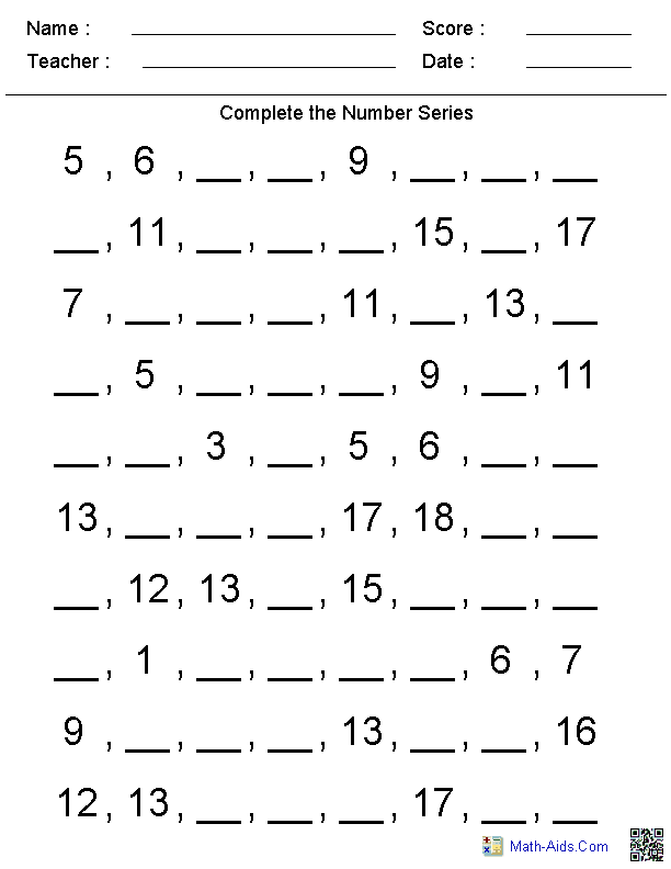 pattern-worksheets