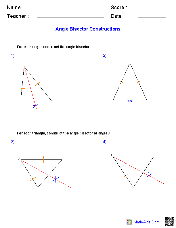 Geometric constructions: angle bisector (video)