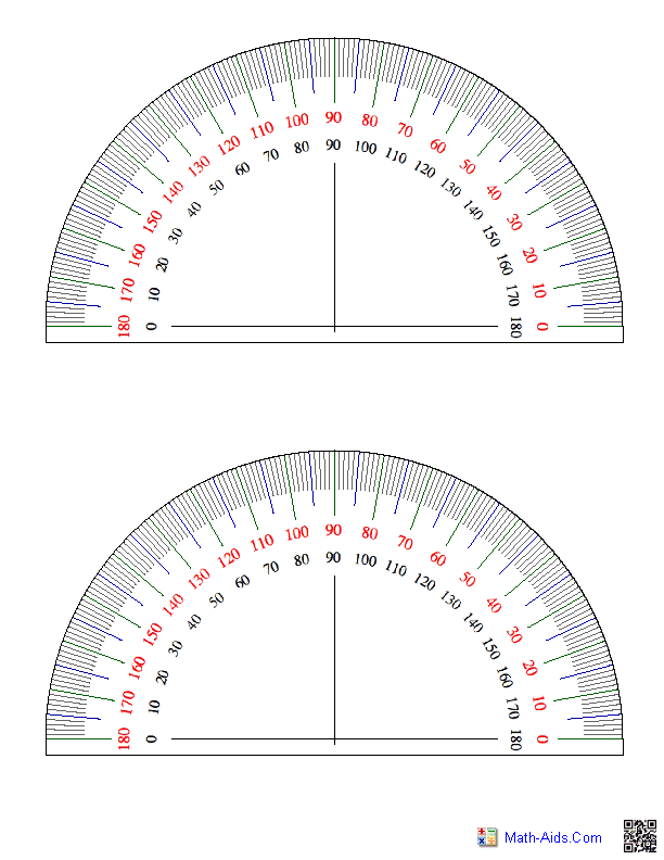 Producing Protractor Images Measurement Worksheets