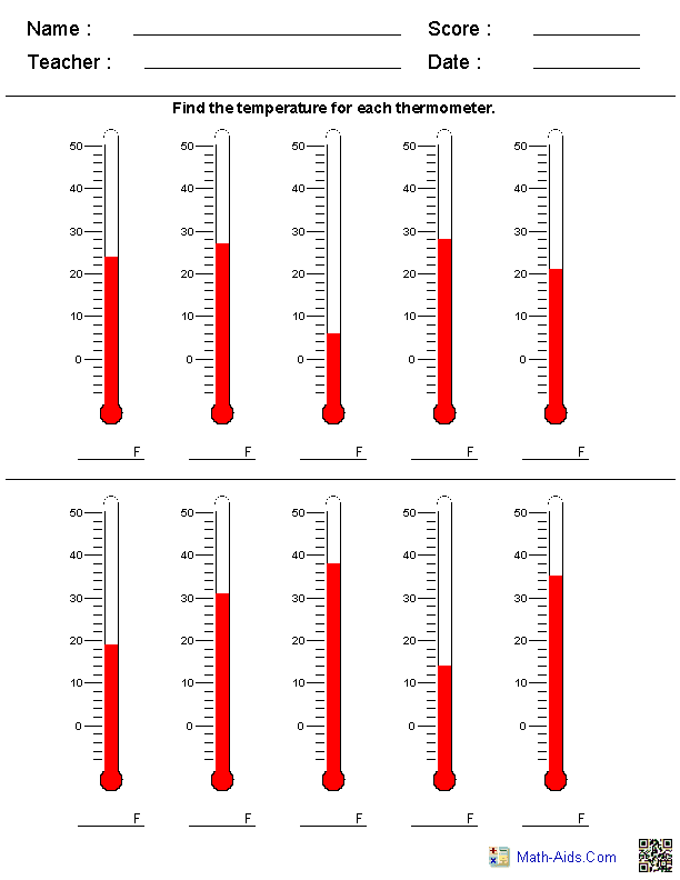 Measurement Math Worksheets