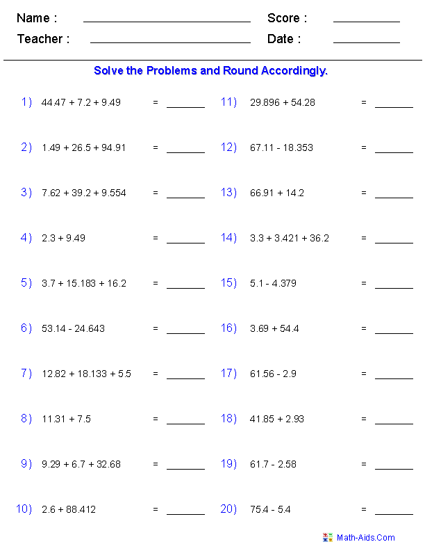 Significant Figures Worksheets Printable Significant Figures Worksheets