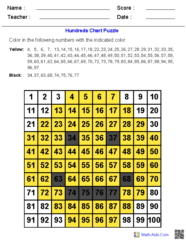 Christmas Hundreds Chart Mystery Picture