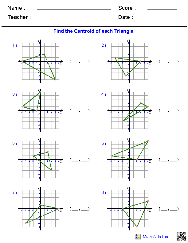 Geometry Worksheets Triangle Worksheets