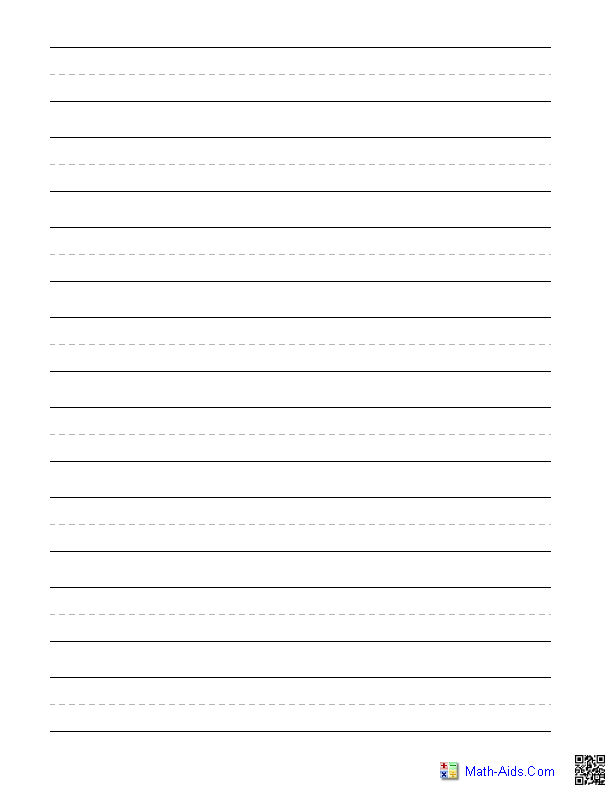 Page With Lines Template from www.math-aids.com
